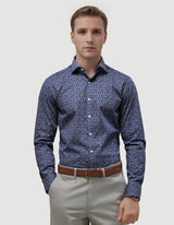 Navy Swirl Print Shirt