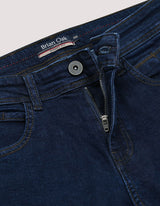 Basic Men's Denim Jeans - Dark Blue