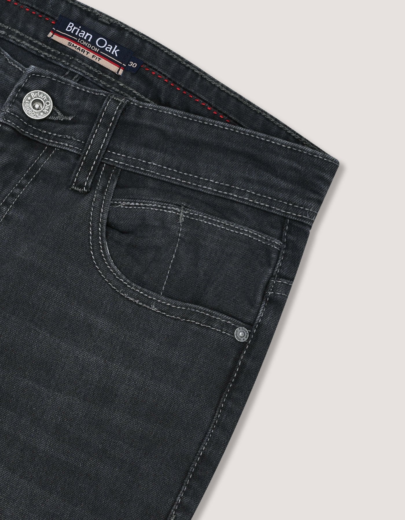 Classic Dark Grey Denim Jeans