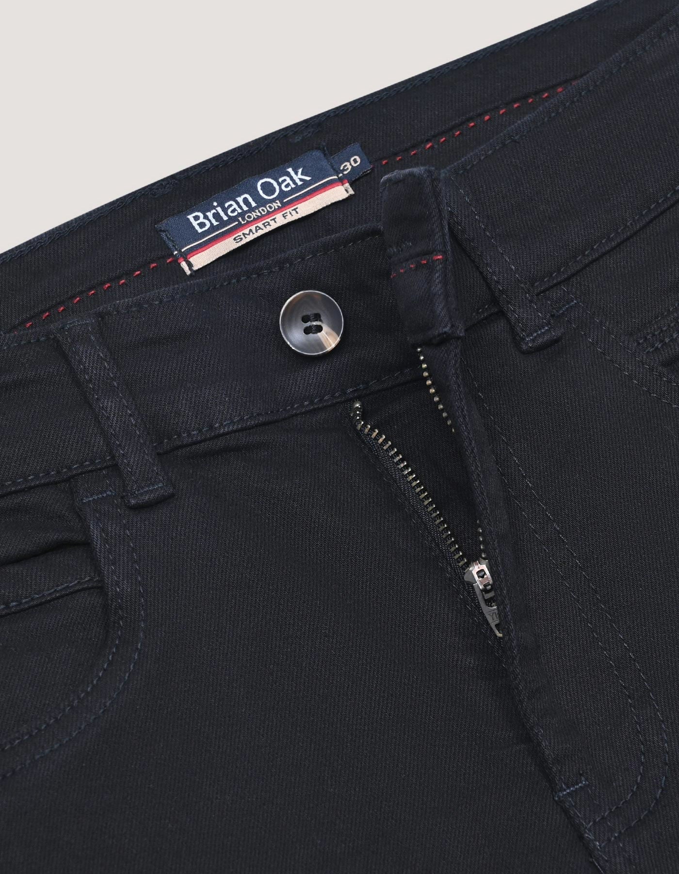 Black Smart Fit Denim Shorts