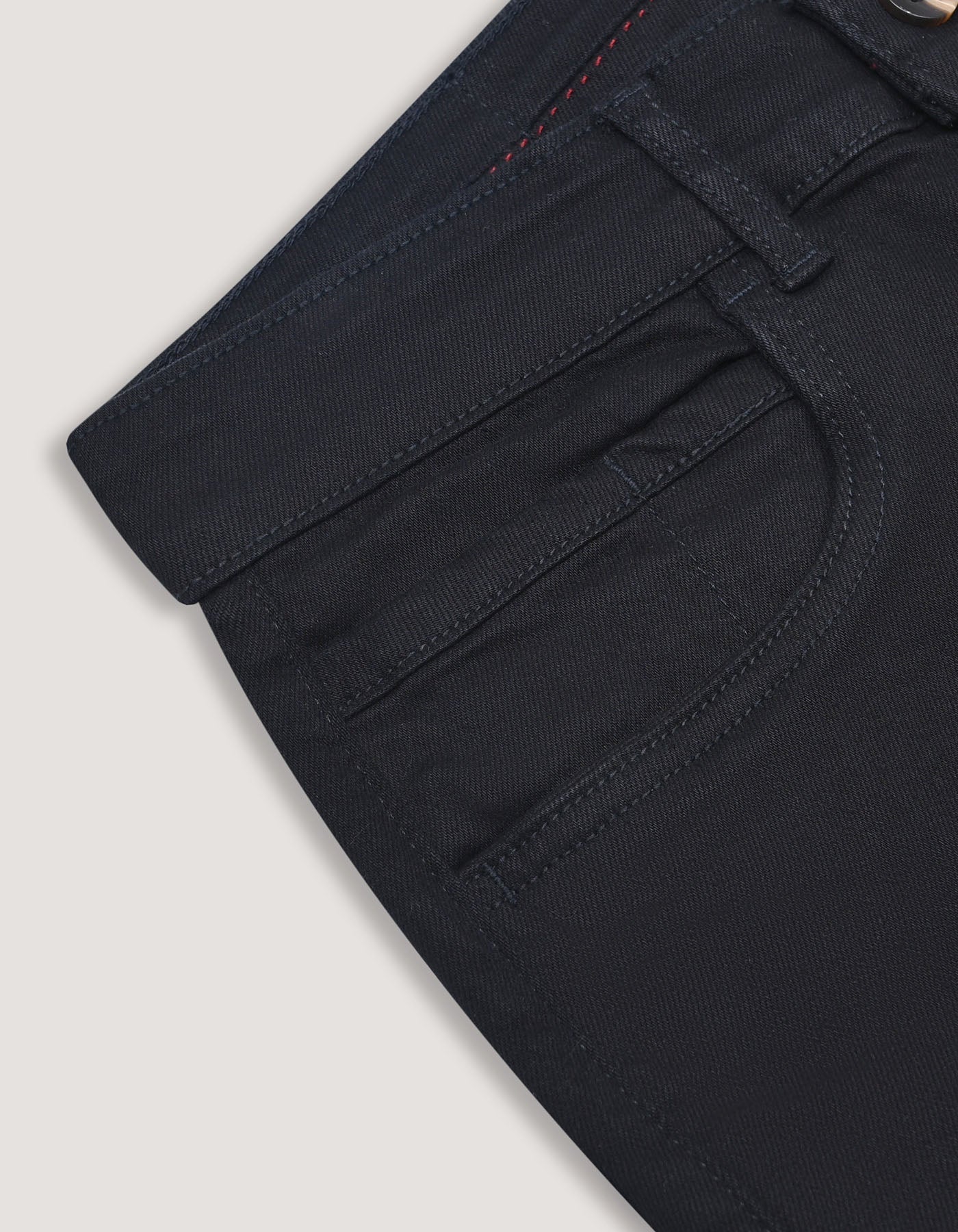 Black Smart Fit Denim Shorts
