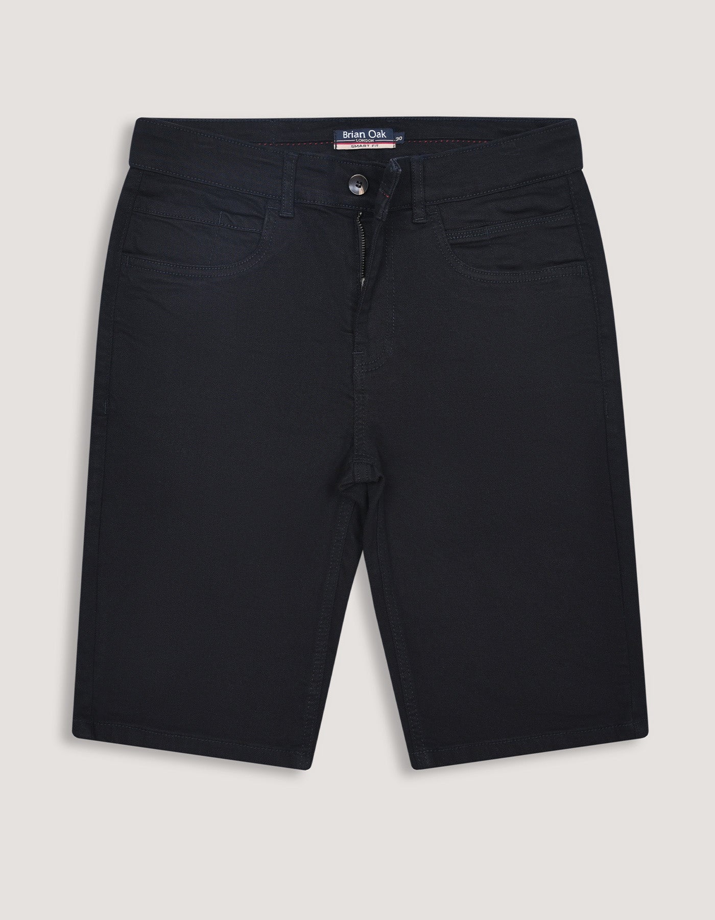 Black Smart Fit Denim Shorts