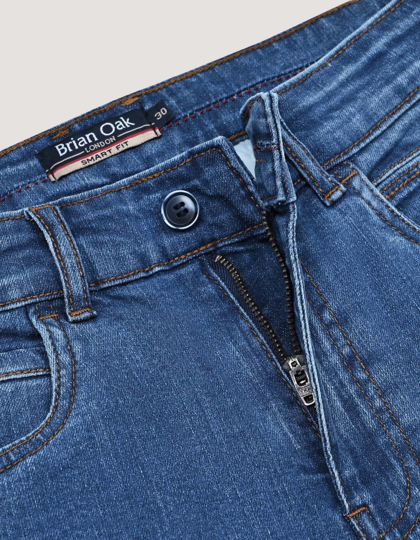 Blue Smart Fit Denim Shorts