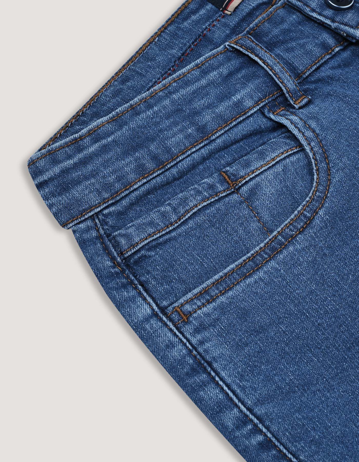 Blue Smart Fit Denim Shorts