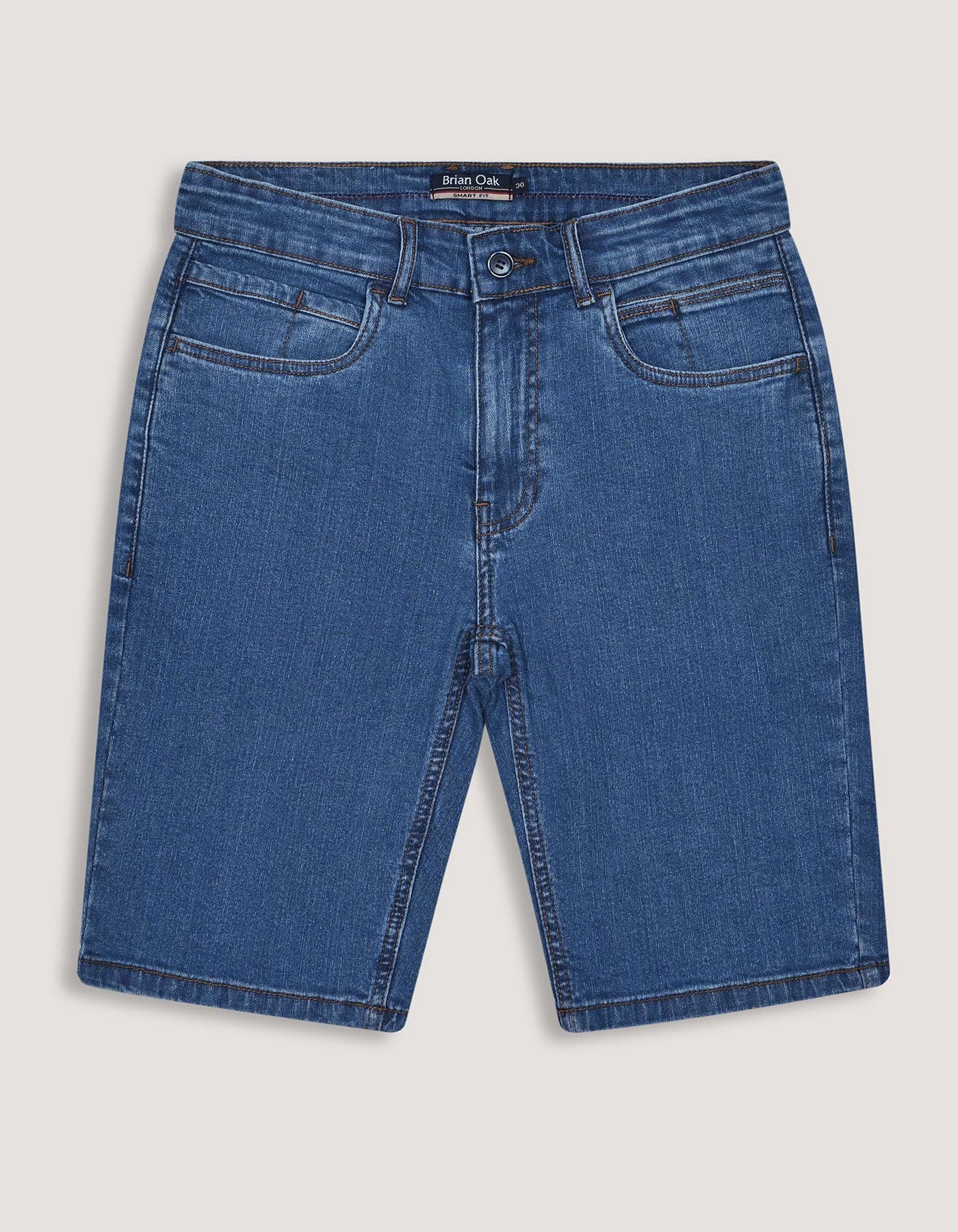 Blue Smart Fit Denim Shorts