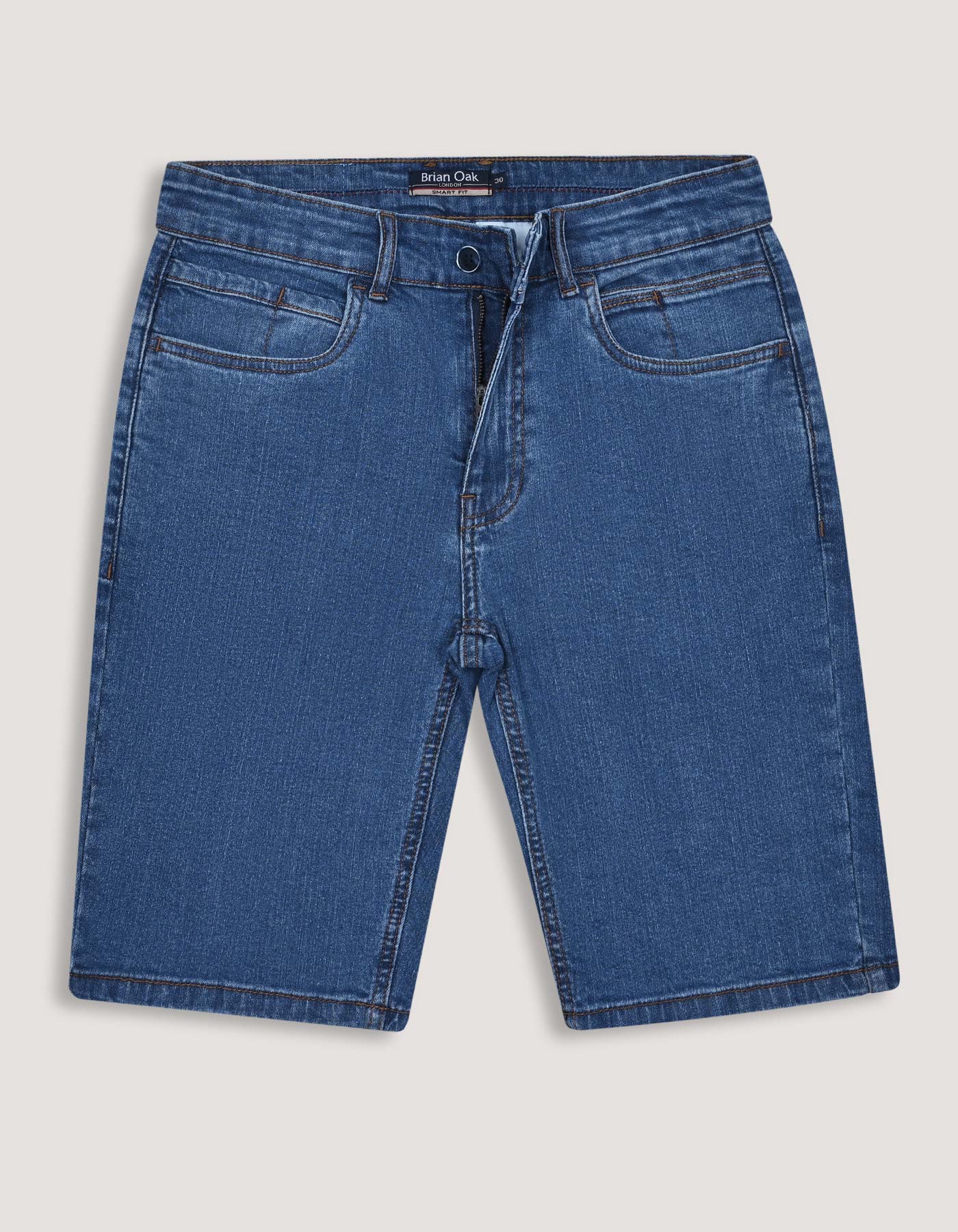 Blue Smart Fit Denim Shorts