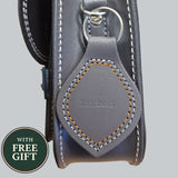 Leather Midi Satchel - Double Stitch - Graphite