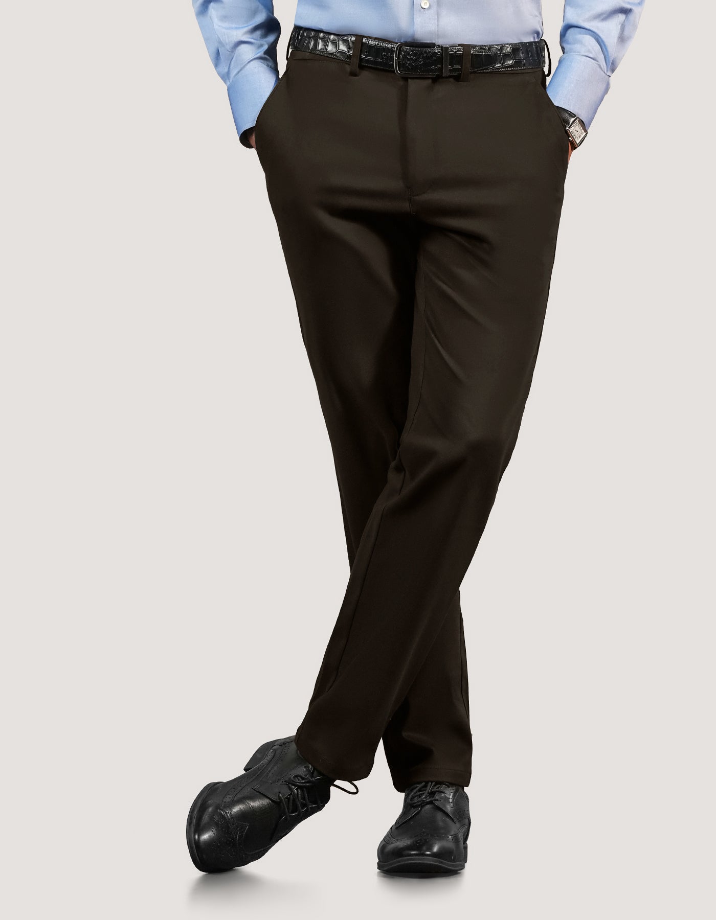Chocolate Brown Moleskin Chino Trouser