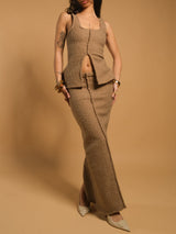 Wool Long Skirt Handmade for Elegant Style