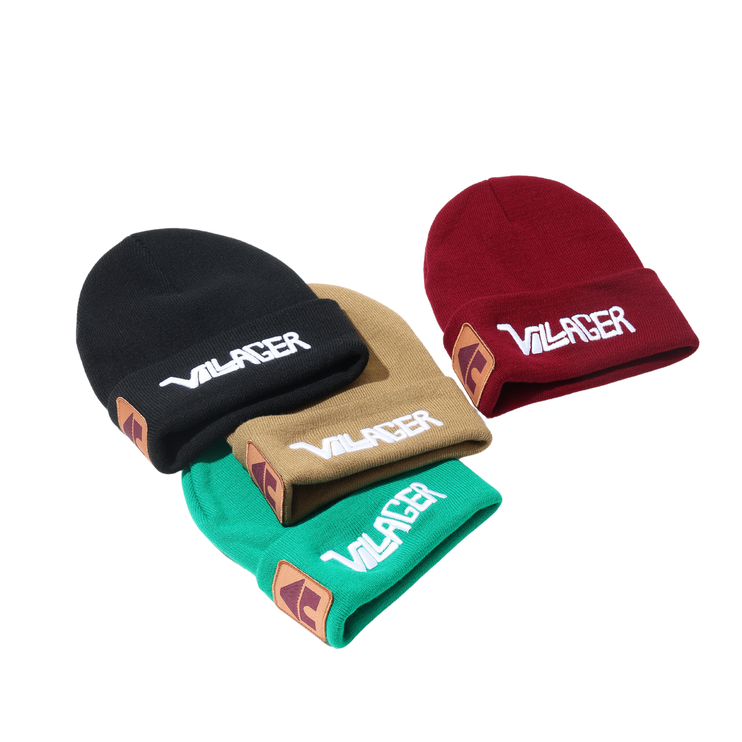 Villager Embroidered Knit Beanie