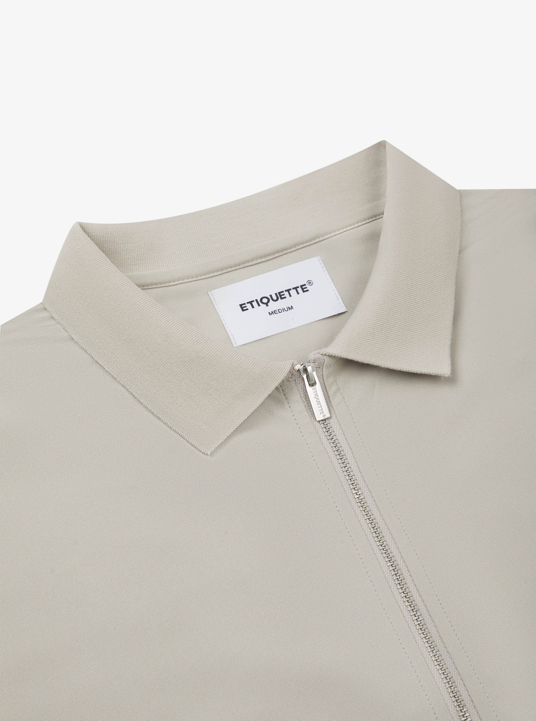 Double Zip Overshirt - Light Grey
