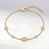 Eina Hamsa Hand & Evil Eye Bracelet | 18K Gold Plated