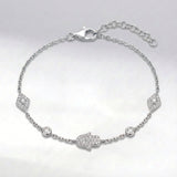 Eina Hamsa Hand & Evil Eye Bracelet | Silver