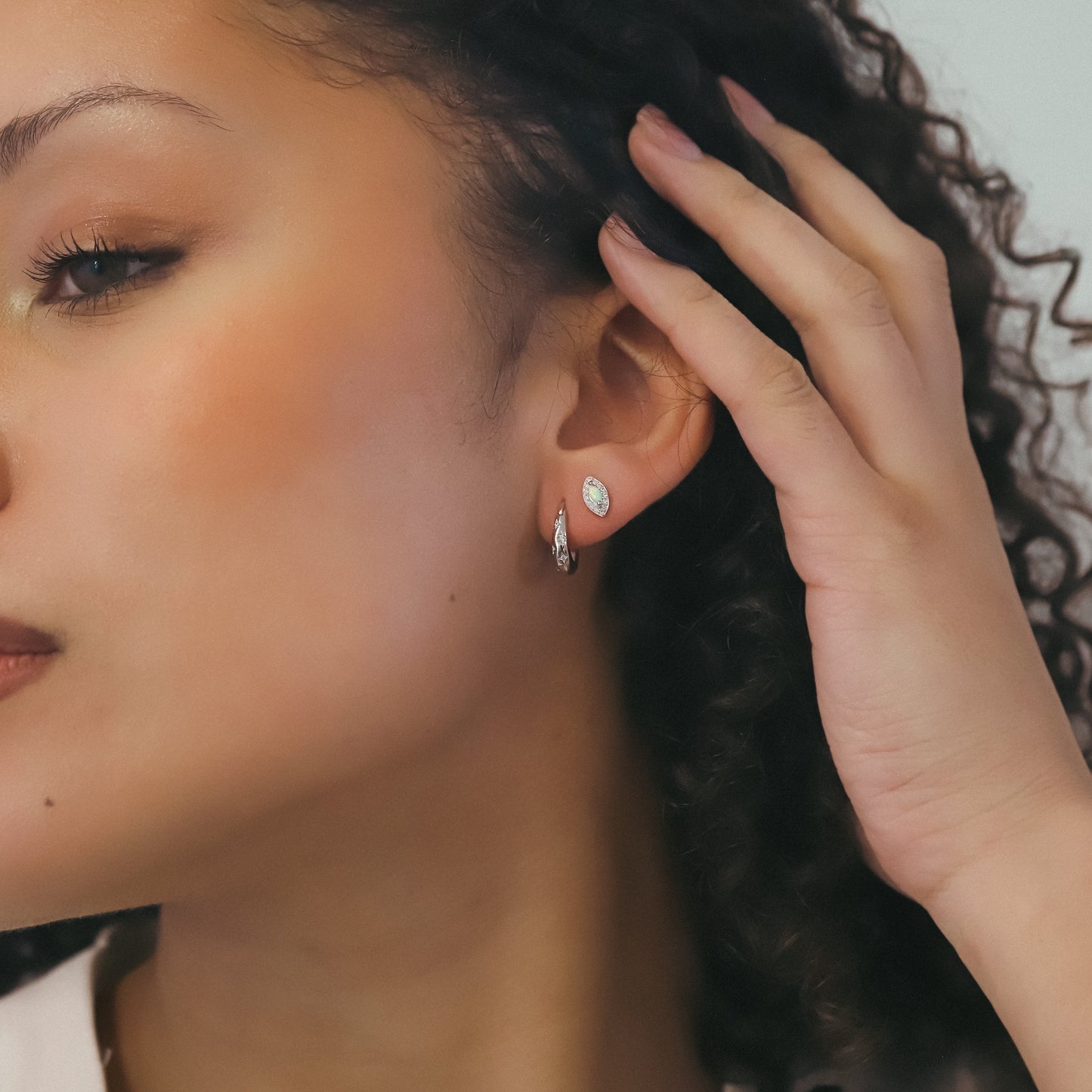 Esti Star Hoop Earrings | Silver