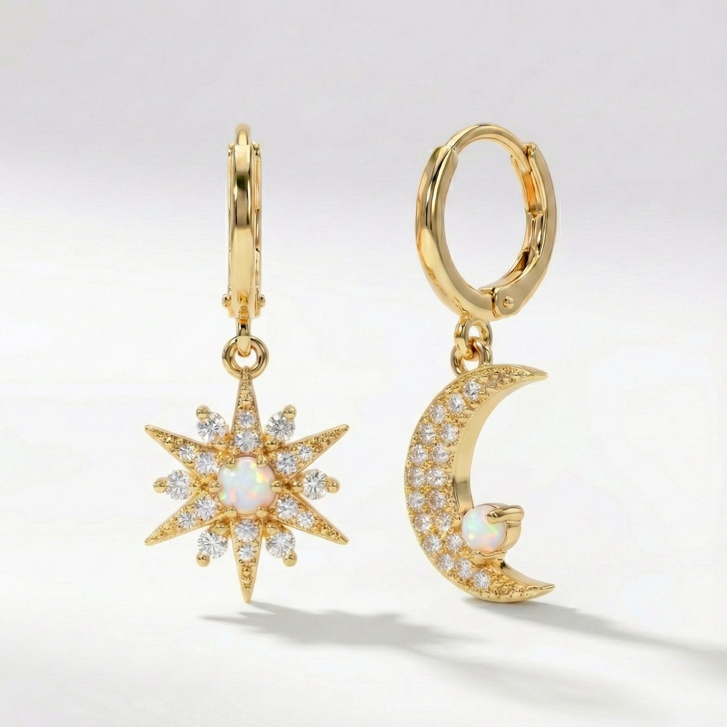Esmae Moon & Star Earrings | 14K Gold Plated