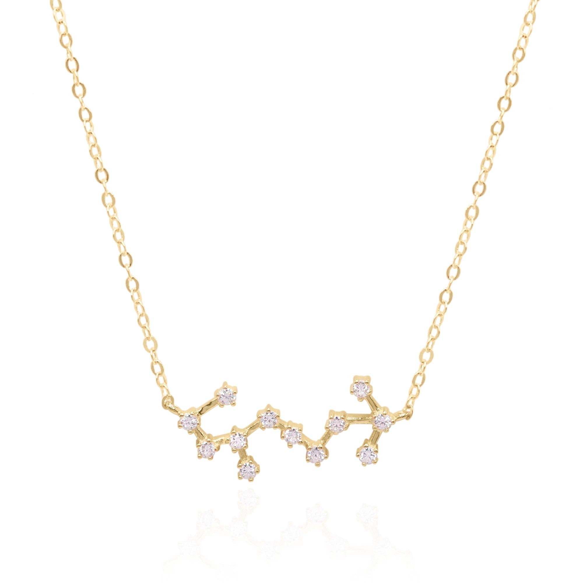 Esphyr Constellation Zodiac Necklace | 18K Gold Plated