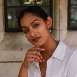 Lyra Star Hoop Earrings | 925 Sterling Silver