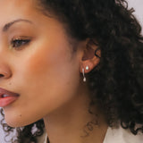 Eva Opal Charm Drop Huggies | 925 Sterling Silver