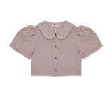 Frances Linen Cropped Blouse  - Primrose - Delivery from April 2026