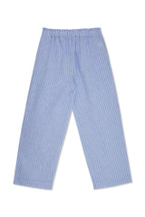 Maya Linen Trousers - Baby Blue Stripe