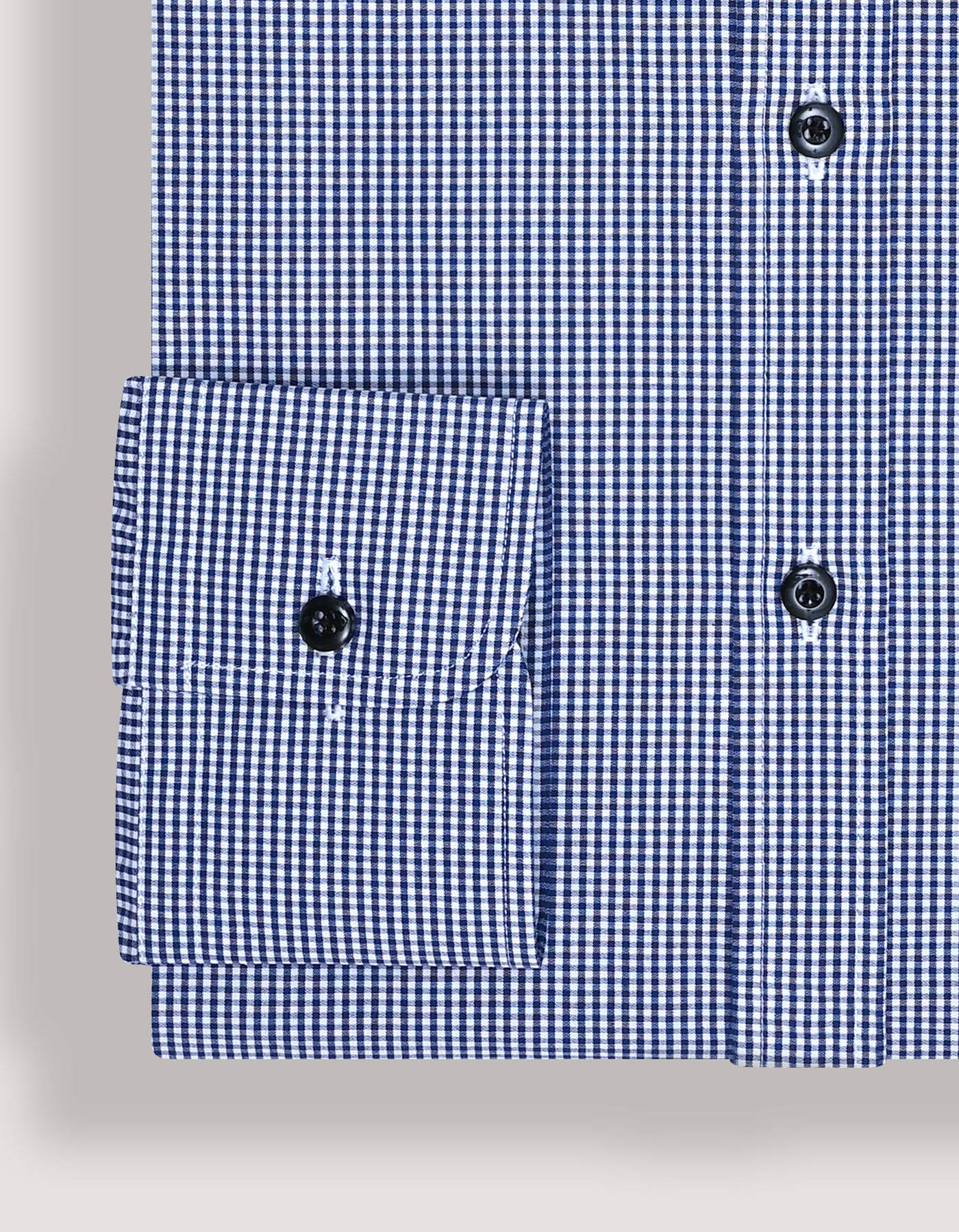 Navy Mini Check Shirt
