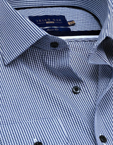 Navy Mini Check Shirt
