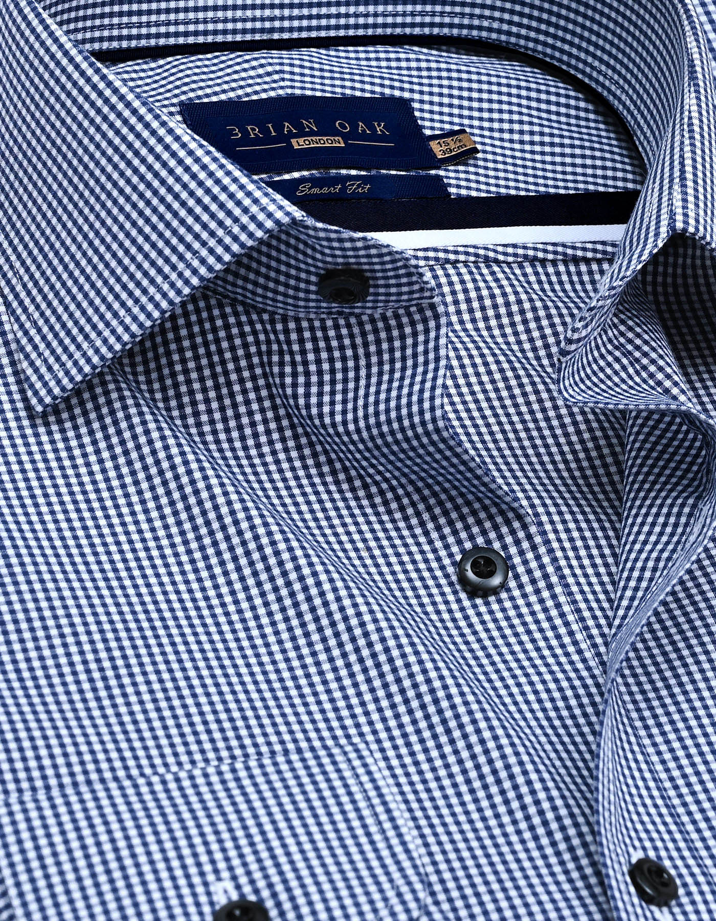 Navy Mini Check Shirt