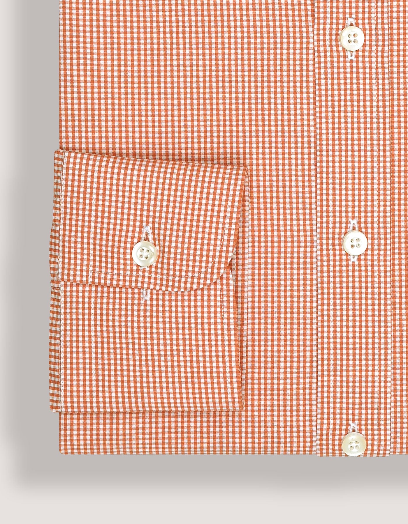 Orange Mini Check Shirt