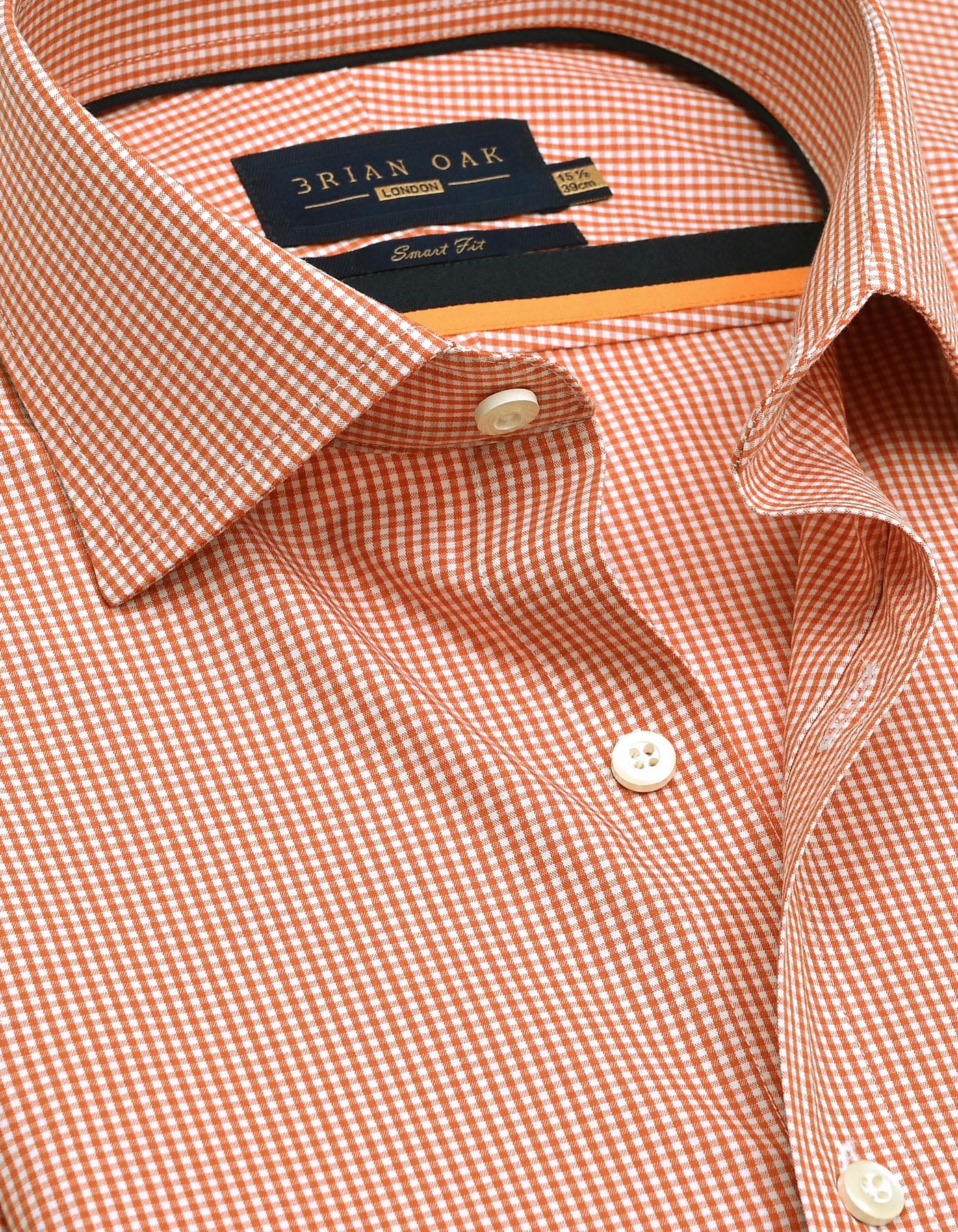 Orange Mini Check Shirt