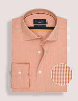 Orange Mini Check Shirt