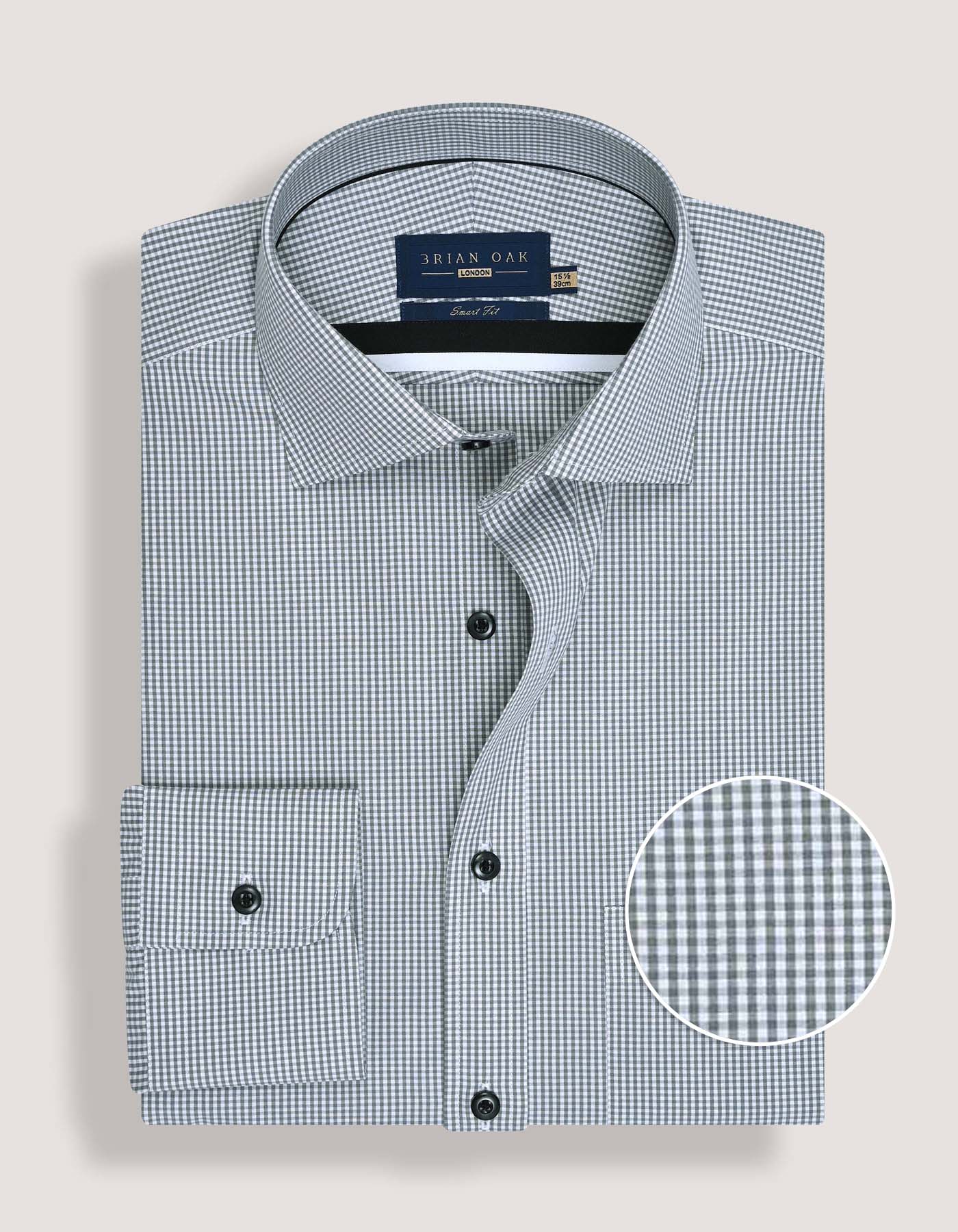 Grey Mini Check Shirt