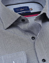 Black Houndstooth Check Shirt