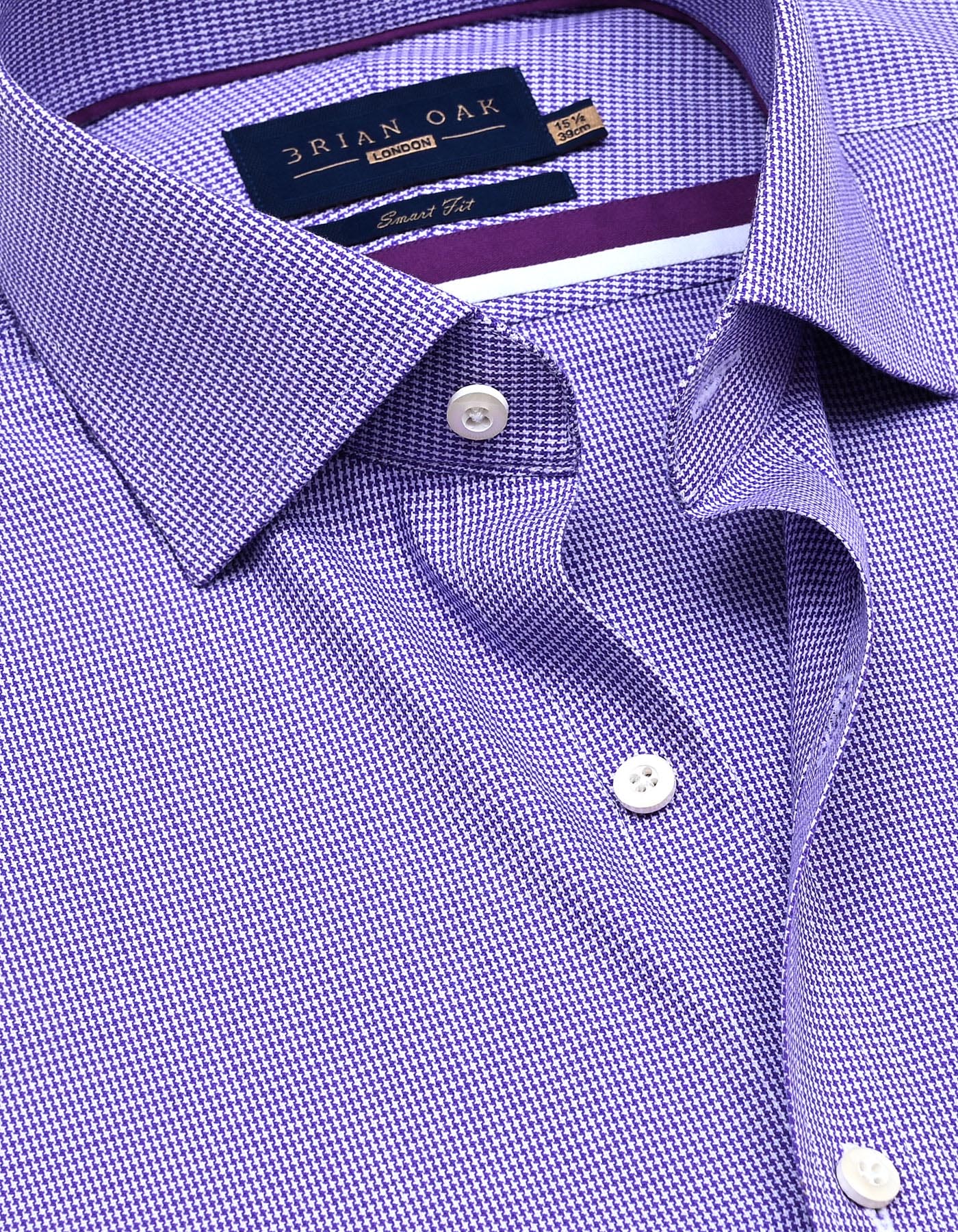 Purple Houndstooth Check Shirt