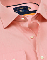 Light Orange Houndstooth Check Shirt