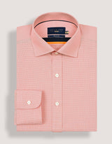 Light Orange Houndstooth Check Shirt