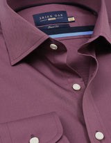 Easy Iron Plum Dress Shirt