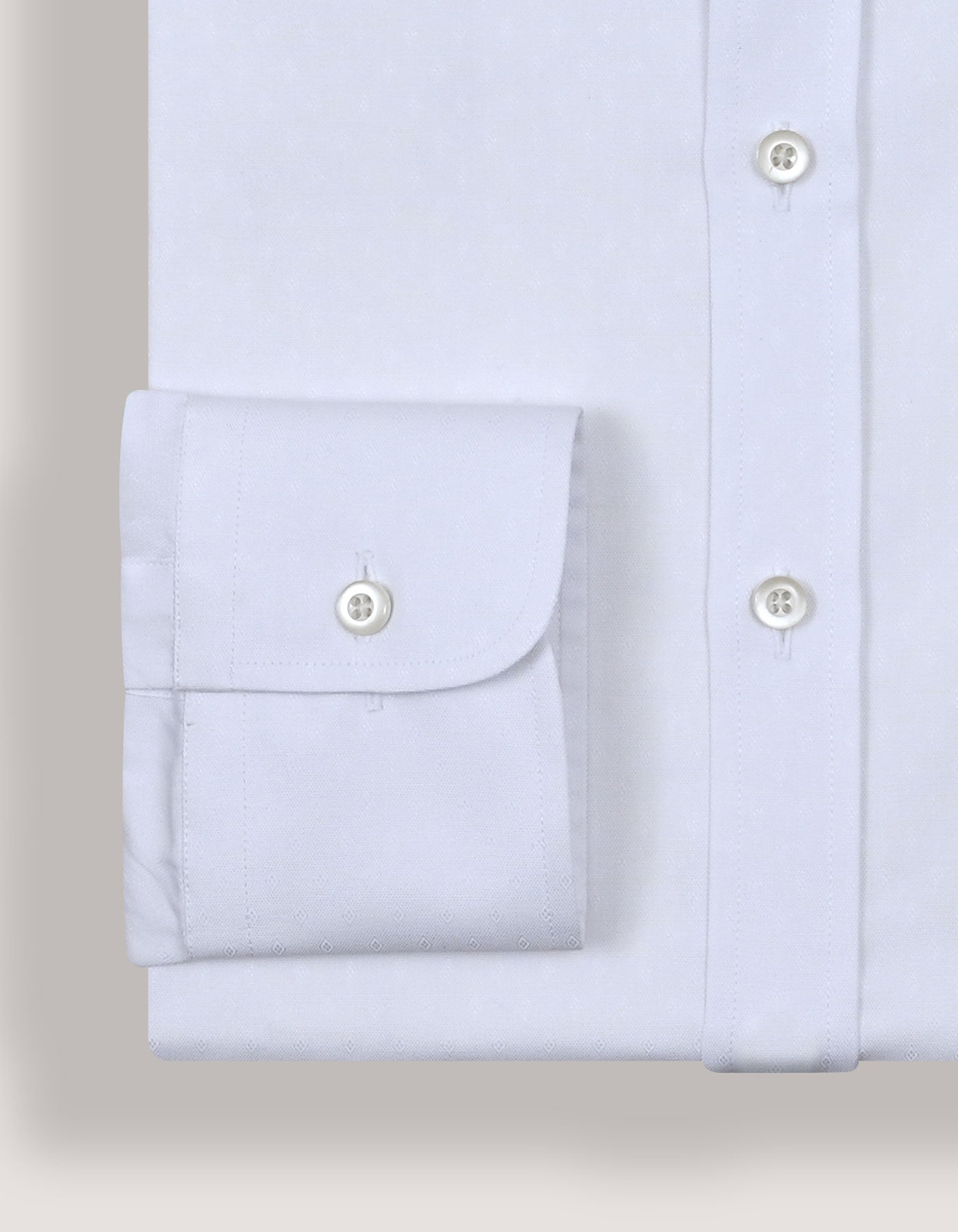 White Self Textured Dobby Shirt