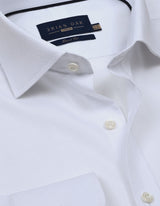 White Self Textured Dobby Shirt