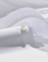 White Self Textured Smart Shirt