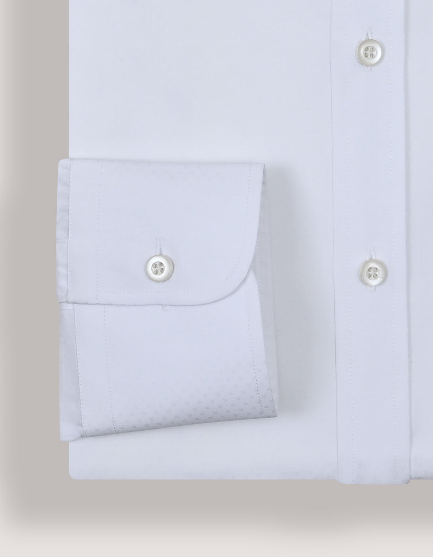 White Self Textured Smart Shirt