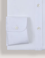 White Self Textured Smart Shirt