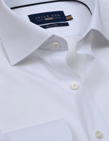 Geometric Self Textured White Shirt