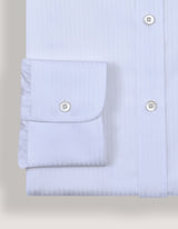 White Striped Textured Smart Fit Shirt