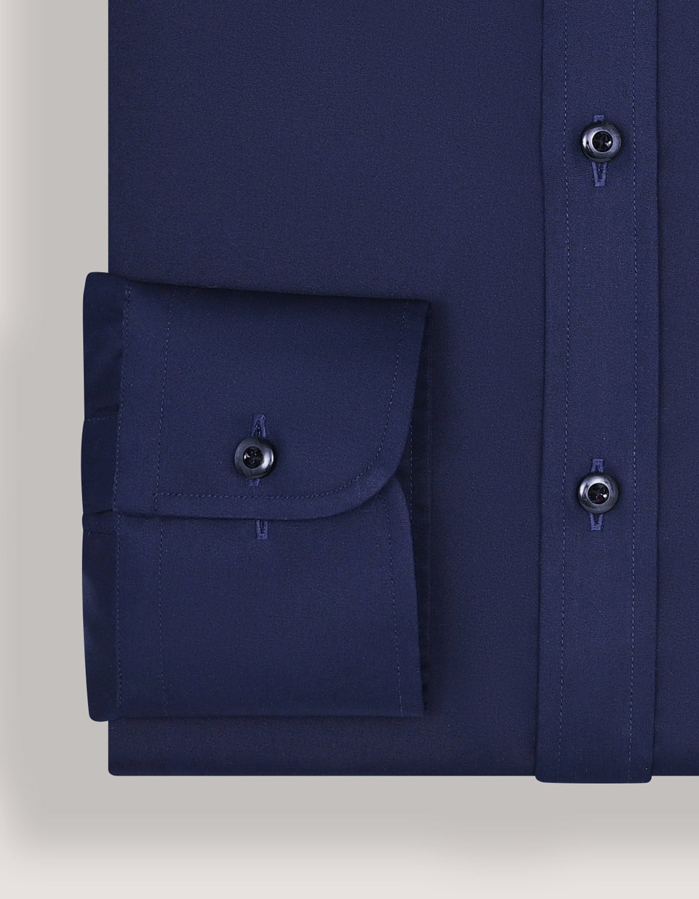 Navy Designer Satin Dress Shirt