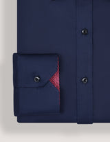 Navy Designer Satin Shirt