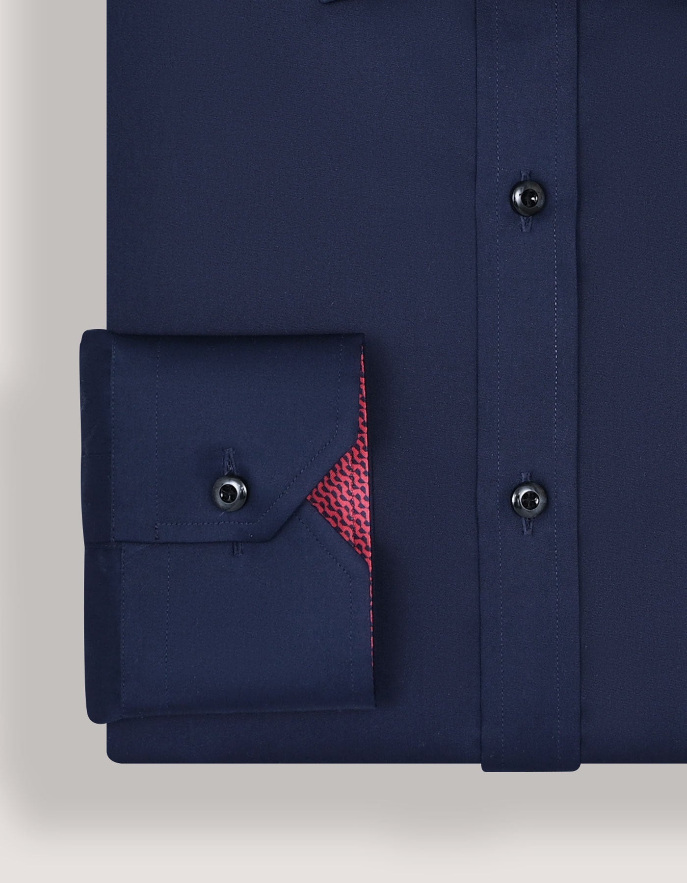 Navy Designer Satin Shirt