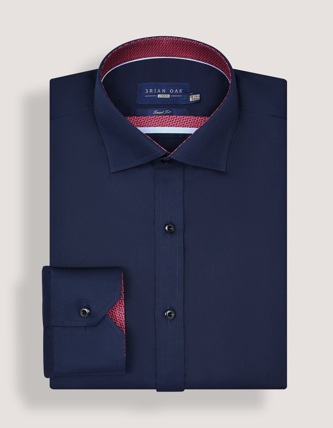 Navy Designer Satin Shirt