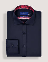 Black Satin Designer Dress Shirt