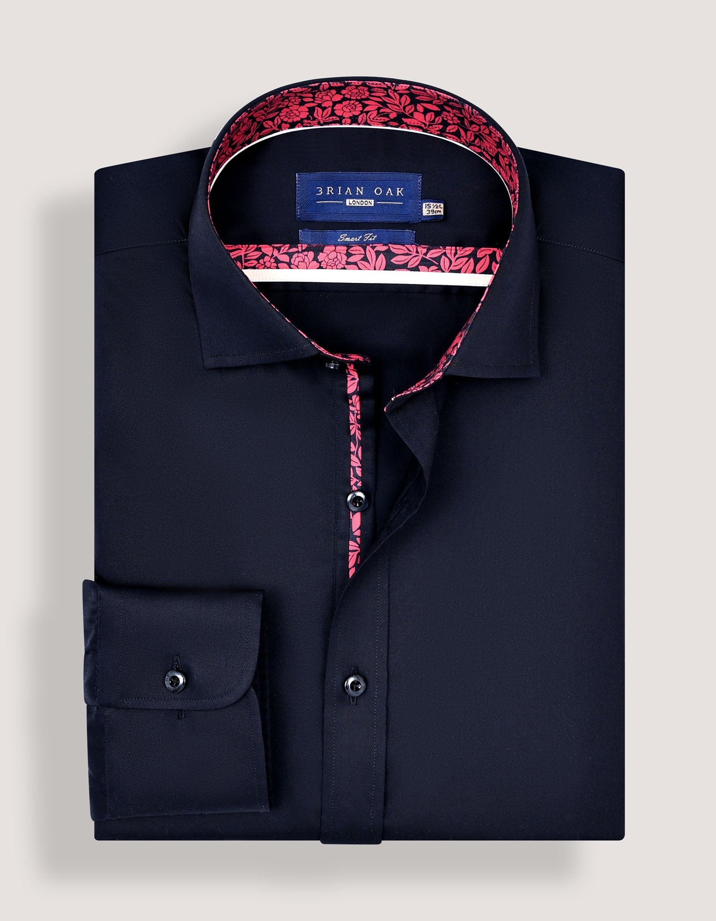 Black Satin Designer Dress Shirt