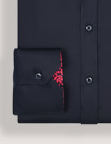 Designer Satin Dress Shirt - Black